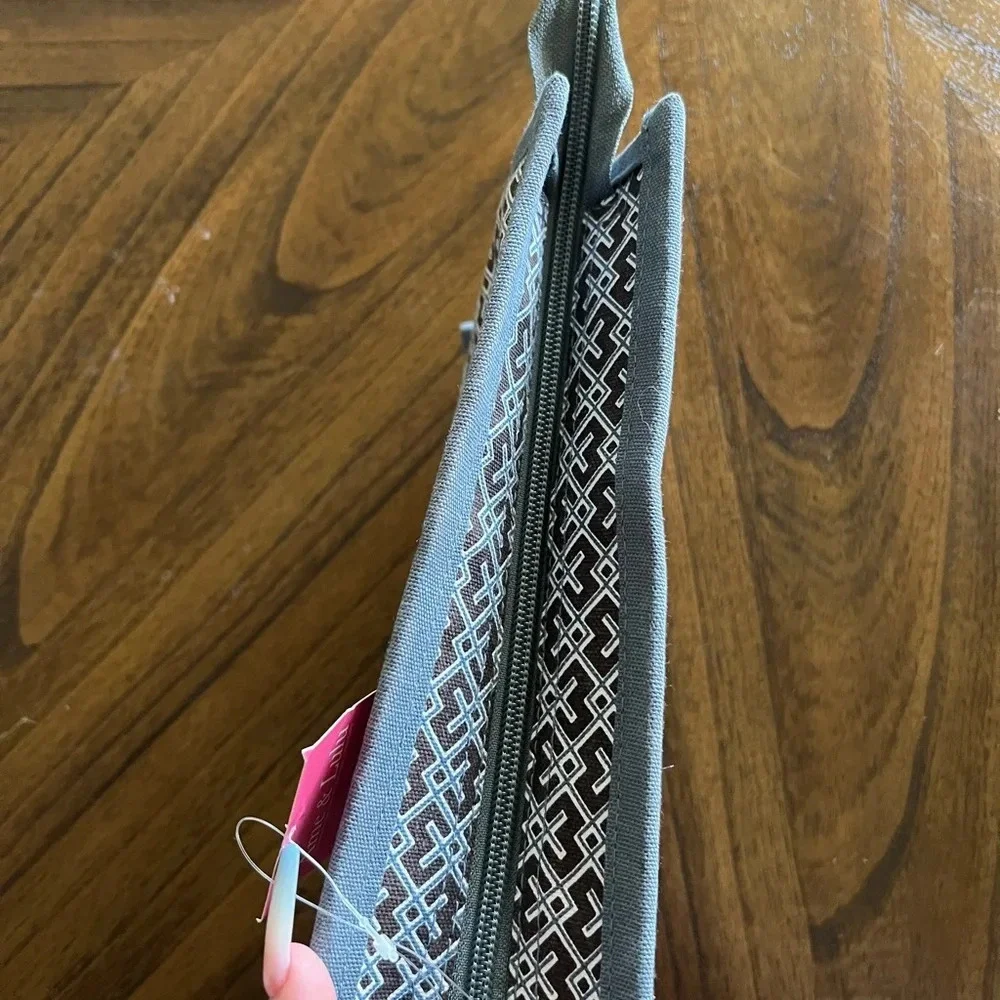 Ame & Lulu Brown & Blue geometric pattern Travel Pouch - Water-Resistant Lining